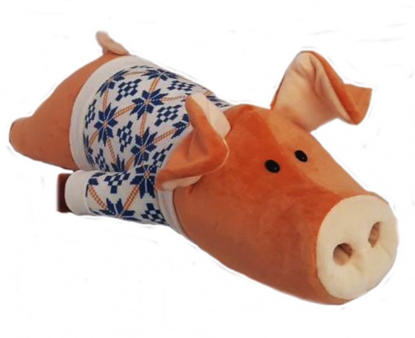 Подушка-обнимашка Поросенок 25x65 см Анна 