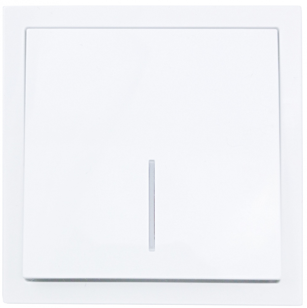 Механізм вимикача одноклавішний HausMark Juna з підсвіткою білий