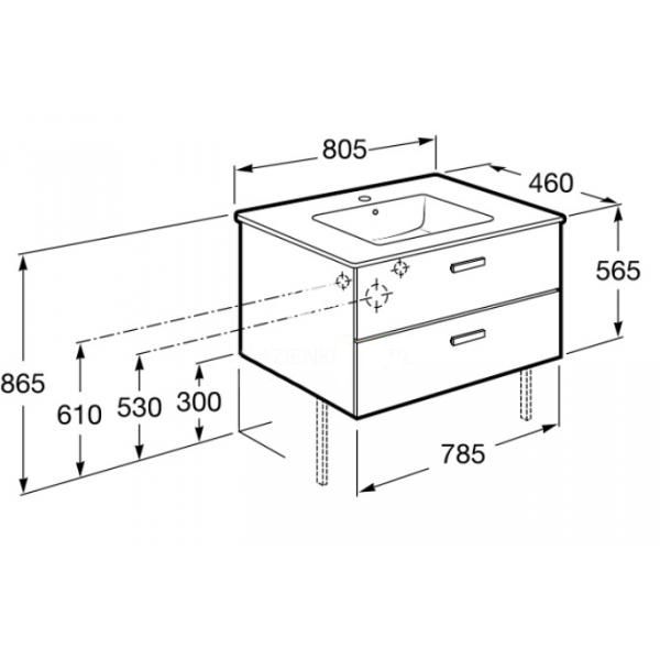 Тумба ROCA VICTORIA BASIC 80см