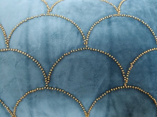 Подушка декоративная Волна 30x50 см аква/золотистый La Nuit 