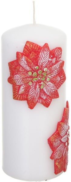 Свічка Циліндр декоративна Різдвяник червона 70х150 Pako-If