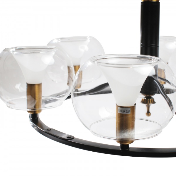 Люстра підвісна Светкомплект Candel L 650-6 6xG9 прозорий/чорний 