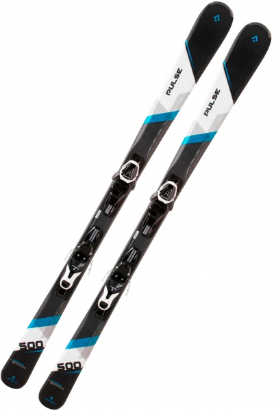 Лыжи горные с креплениями TECNOPRO Pulse 500/LT100 160 см черный с синим 270566 / 241292