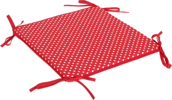 Подушка на табурет Joy червоний горошок 37х37х2 см