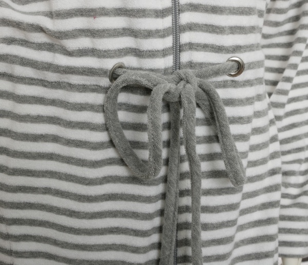 Халат женский Cawo Hood р. XS серый с белым 