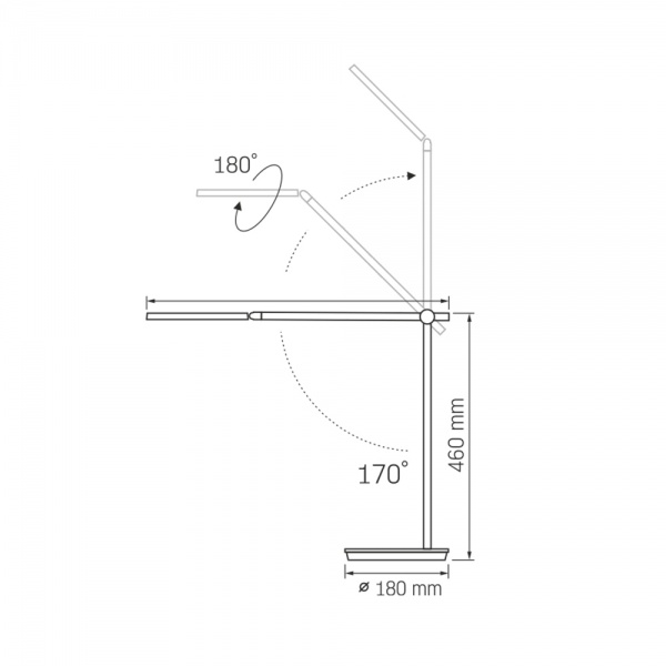 Настільна лампа Videx LED VL-TF15W 20 Вт білий 26905 