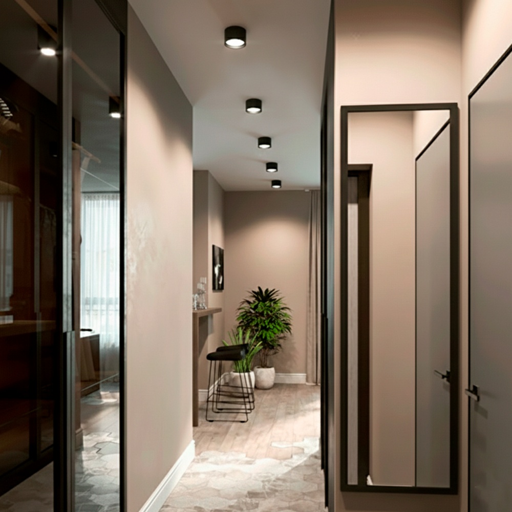 Светильник точечный Sensio под сменную лампу черный LH-GX70(black)S2