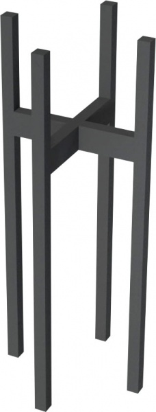 Подставка под вазон 24х24x60 см черный 