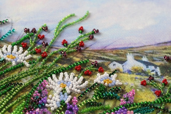 Набор для вышивания бисером на натуральном художественном холсте Музыка трав AB-627 Абрис Арт 