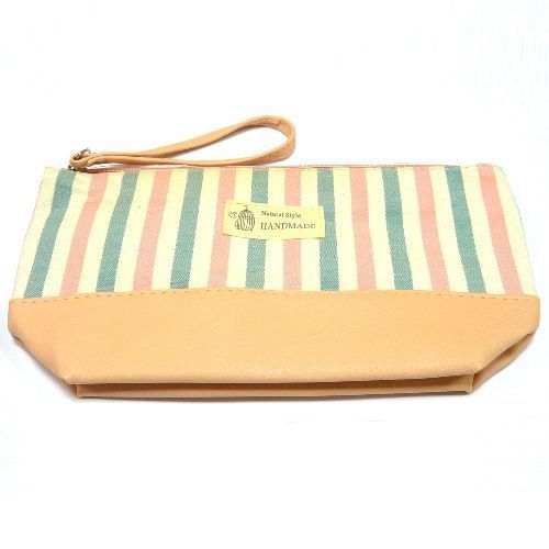 Косметичка Полоска Комбинированная 1 шт. зеленый с розовым B5108-Dz2-pinkgreen 