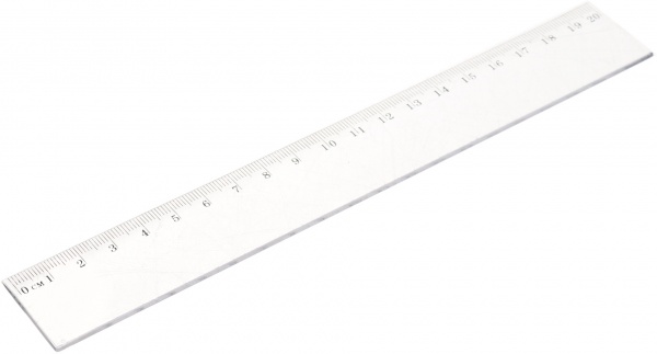 Линейка пластиковая 20 см прозрачная UP! (Underprice)