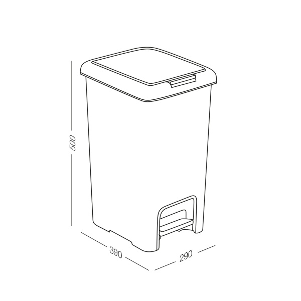 Відро з педаллю MVM BIN-01 30 л антрацит BIN-01 30L ANTHRACITE