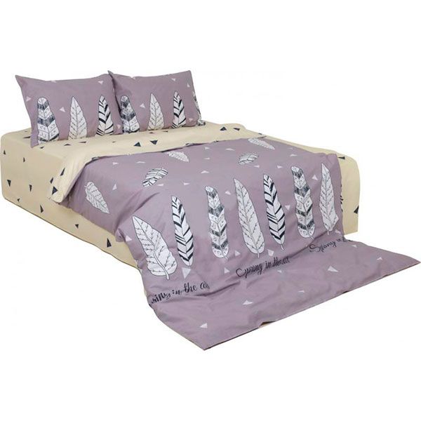 Комплект постільної білизни полуторний Ibodo Feather
