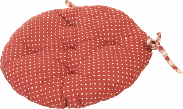 Подушка на стул Lucy Бордо горошек D40 см La Nuit