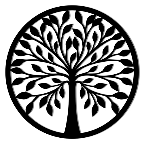 Панно PN211 дерево 56x56 см коричневый 