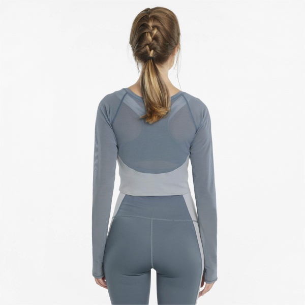 Футболка Puma STUDIO Pwrmsh Ottoman CropLS 52099271 р.L сірий