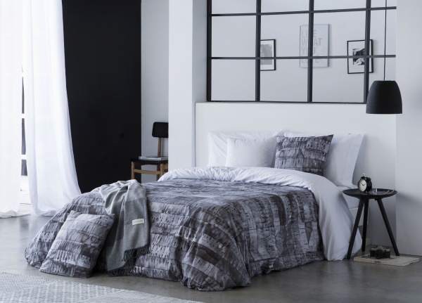 Комплект постельного белья Kiniar 2 темно-серый Guy Laroche 