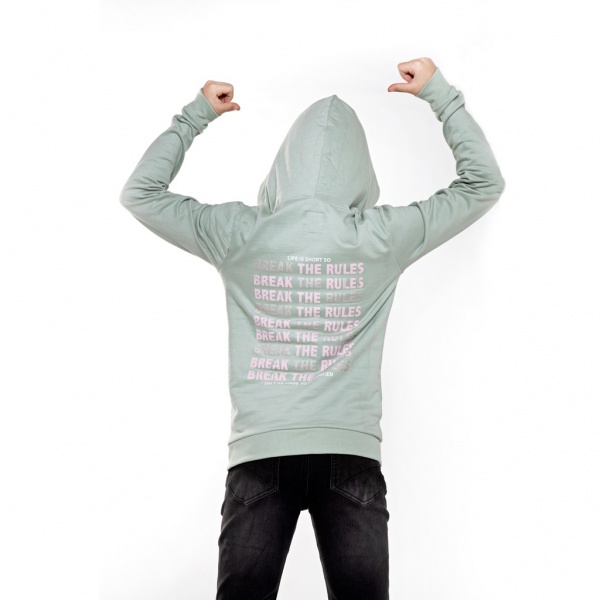 Худи для девочки NWM трикотажное р.128 мятный U44073-1 