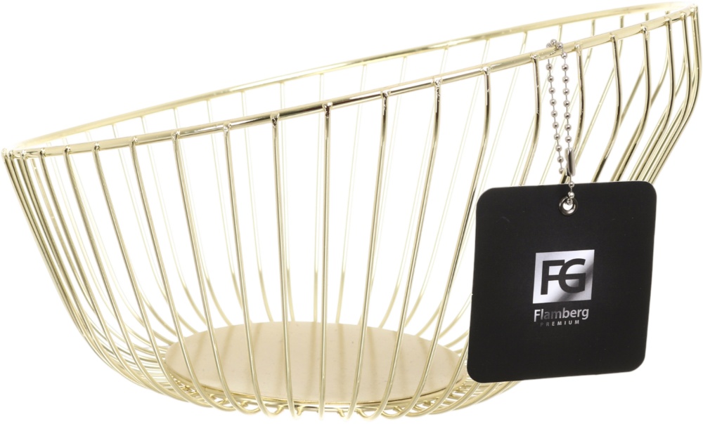 Корзинка для фруктов Flamberg Premium Aurum 25x14,5 см золотой