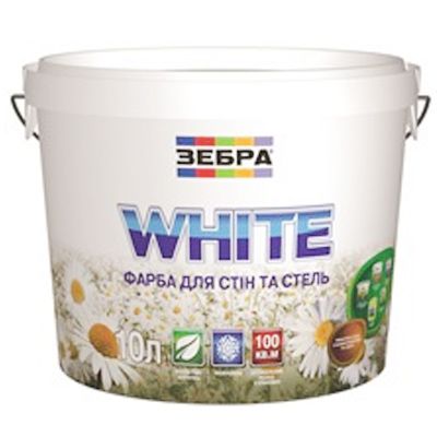 Краска Зебра White 10 л