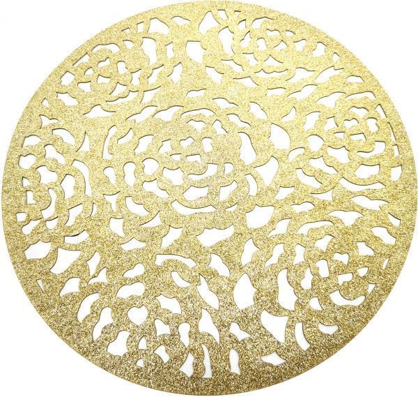 Коврик для сервировки Glitter 38 см золотой Flamberg
