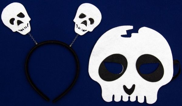 Набір карнавальний Хелловін чорний із білим 513313 