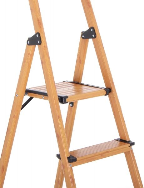 Драбина-стрем’янка Expert Tools декорована під дерево з поличкою на 7 сходинок