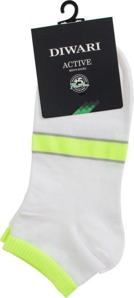 Шкарпетки Diwari ACTIVE 066 р. 40-41 білий із салатовим 