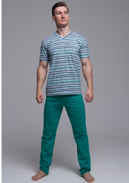 Пижама мужская Roksana №653/16011 р. 46 зеленый