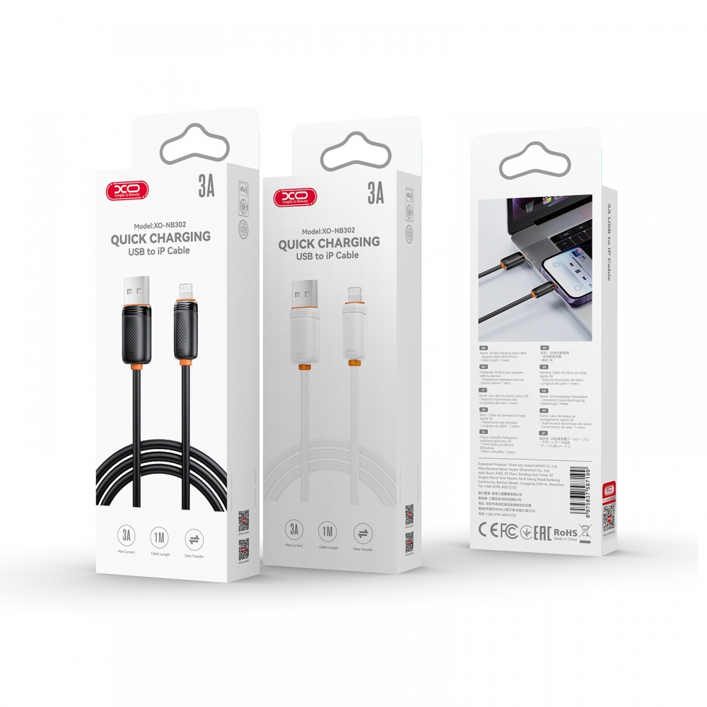 Дата-кабель Xo NB302-AI 1 м black (NB302-AI.black)
