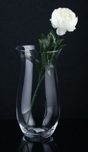 Ваза стеклянная прозрачная 16,5x32 см