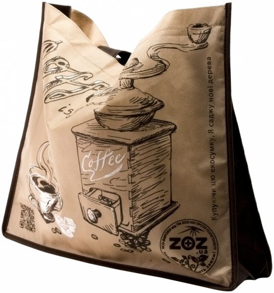 Экосумка ZOZ Кофе бежевый с черным 