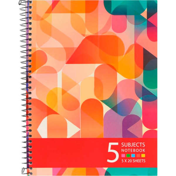 Блокнот Student Subjects А5 + 100 арк. в клітинку з кольоровими торцями Школярик