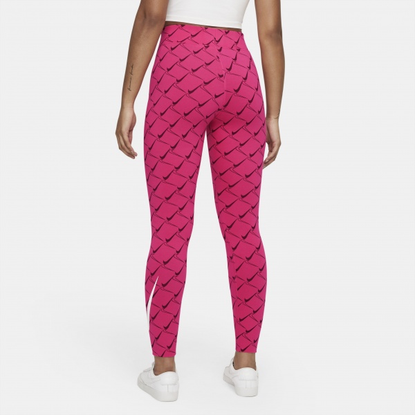 Лосини Nike W NSW LGGNG HW AOP SWOOSH DQ4510-612 р.XS малиновий