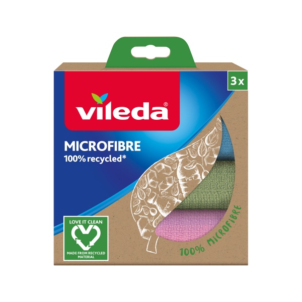 Салфетки из микрофибры Vileda 30х30 см 3 шт./уп. / в ассортименте