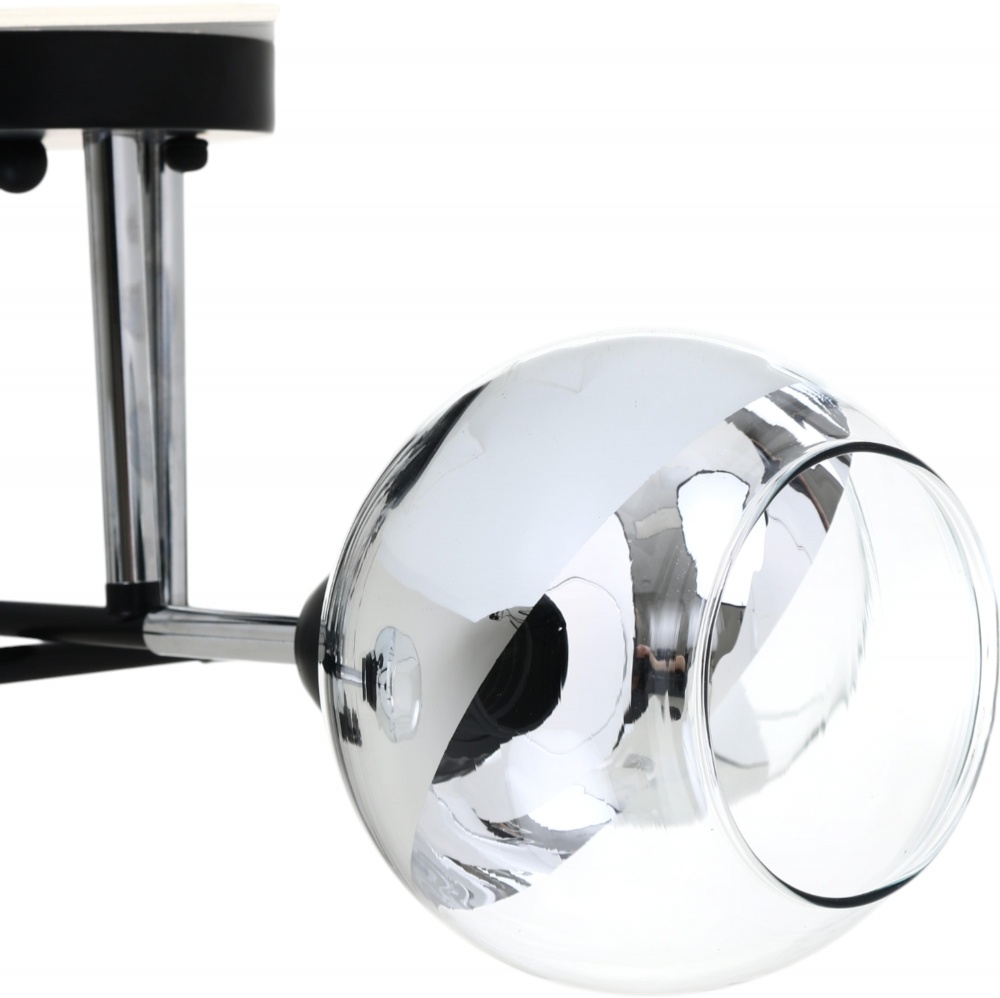 Люстра Sensio Leman 4x40 Вт E27 черный с серебристым LS-07268/4S-E2740W