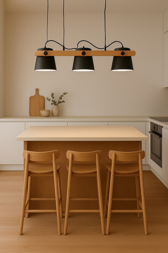 Люстра подвесная LIGHT SET VOLOSHKA RL 3x12 Вт /GX53 черный