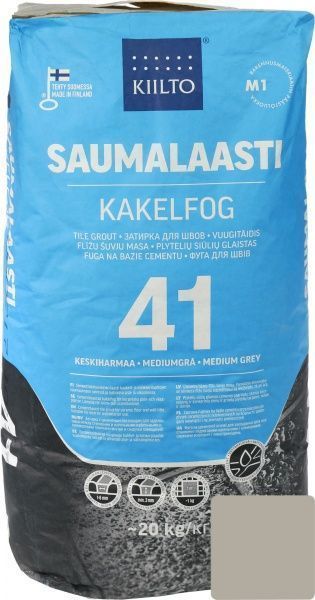 Фуга Kiilto Kesto 41 20 кг сірий середній