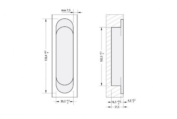 Петля CEAM d43x130,4x30,2 мм хром універсальна 1 шт.