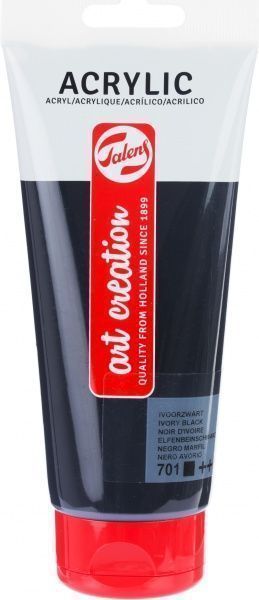Краска акриловая (701) Черная слоновая кость 200 мл Talens Art Creation Royal Talens