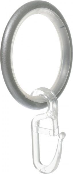 Кільце з прищіпкою та гачком Gardinia Ally набірний d19 мм матове срібло