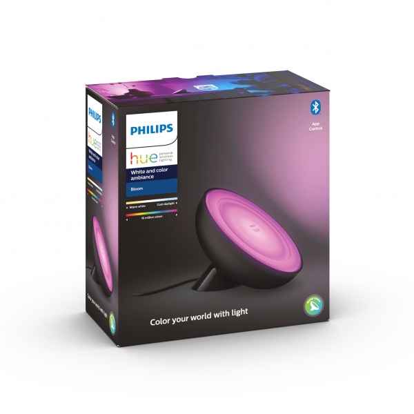 Розумна лампа Philips Hue Bloom 2000K-6500K Color Bluetooth 7,1 Вт чорний 929002376001 