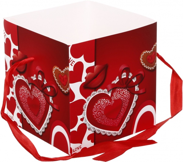 Коробка самозбірна серця EBXS9850 15х15 см
