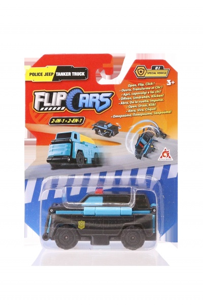 Машинка-трансформер Flip Cars Поліцейський позашляховик та автоцистерна EU463875-08