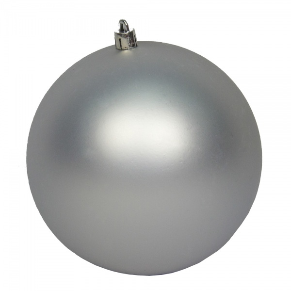 Куля новорічна Девілон 30 см, мат, пластик (034376 300 мм срібний 34376