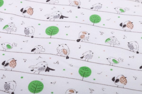 Боди детское унисекс Baby Veres Funy sparrows косая застежка р.62 молочный 