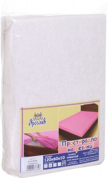 Простынь на резинке Ярослав 60х120 см молочный 