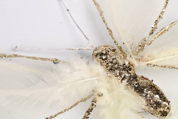 Декорация новогодняя Бабочка в ассортименте 20 см 