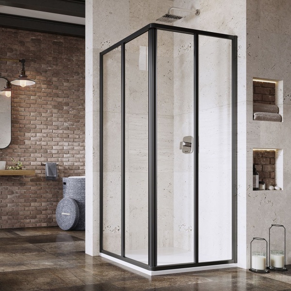 Душевая кабина SRV2-100 195 S Черный + transparent