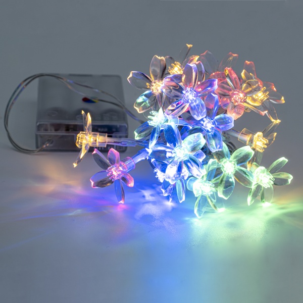 Декоративная гирлянда Altalusse (INL-2708B-20 Multicolor) встроенный светодиод (LED) 20 ламп 3 м 